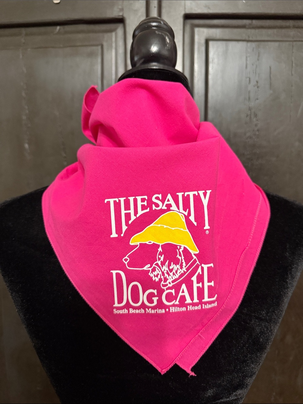 The Salty Dog bright pink bandana - One Size